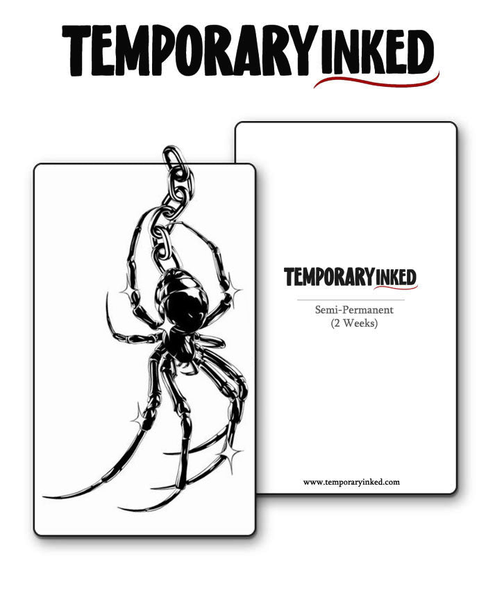 Chained Spider Tattoo