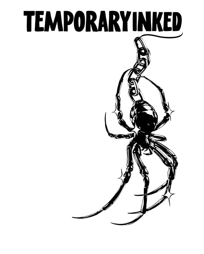 Chained Spider Tattoo