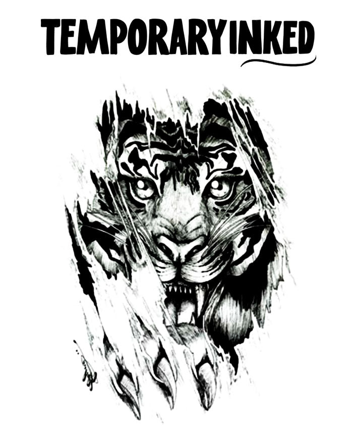 Tiger Slash XL Tattoo