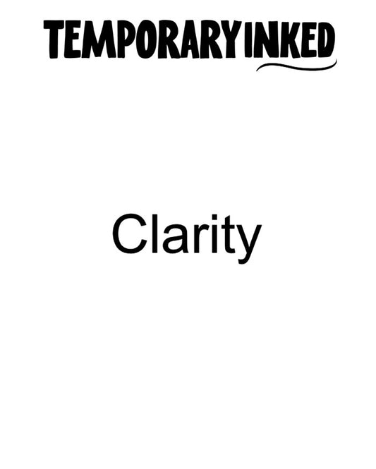 Clarity Text Tattoo
