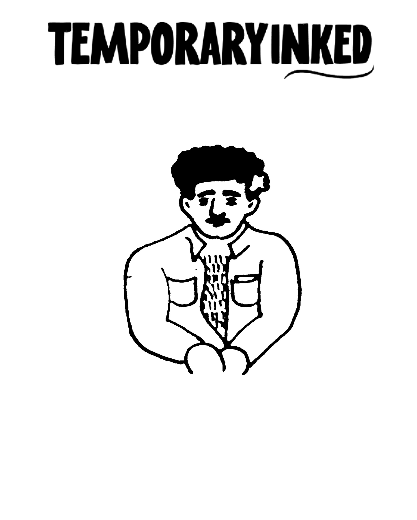 Classic Mustache Gent Tattoo