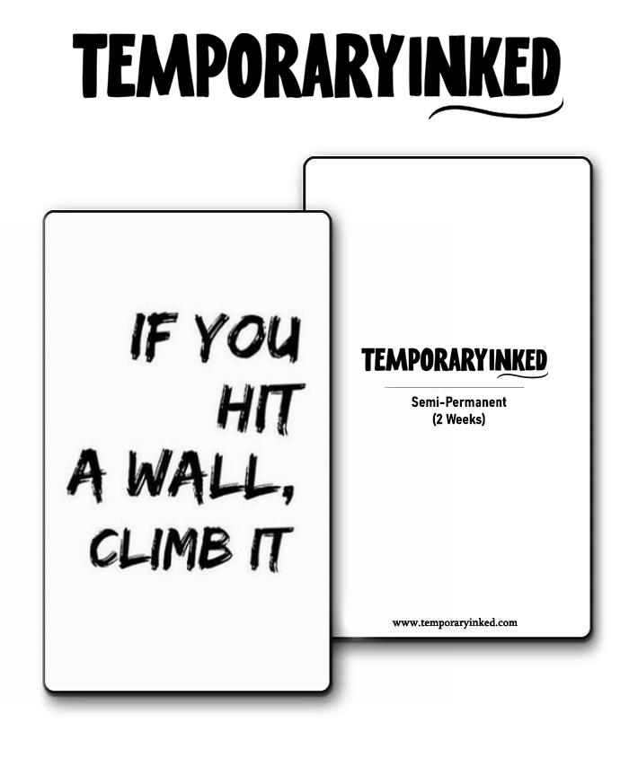 Climb The Wall Tattoo