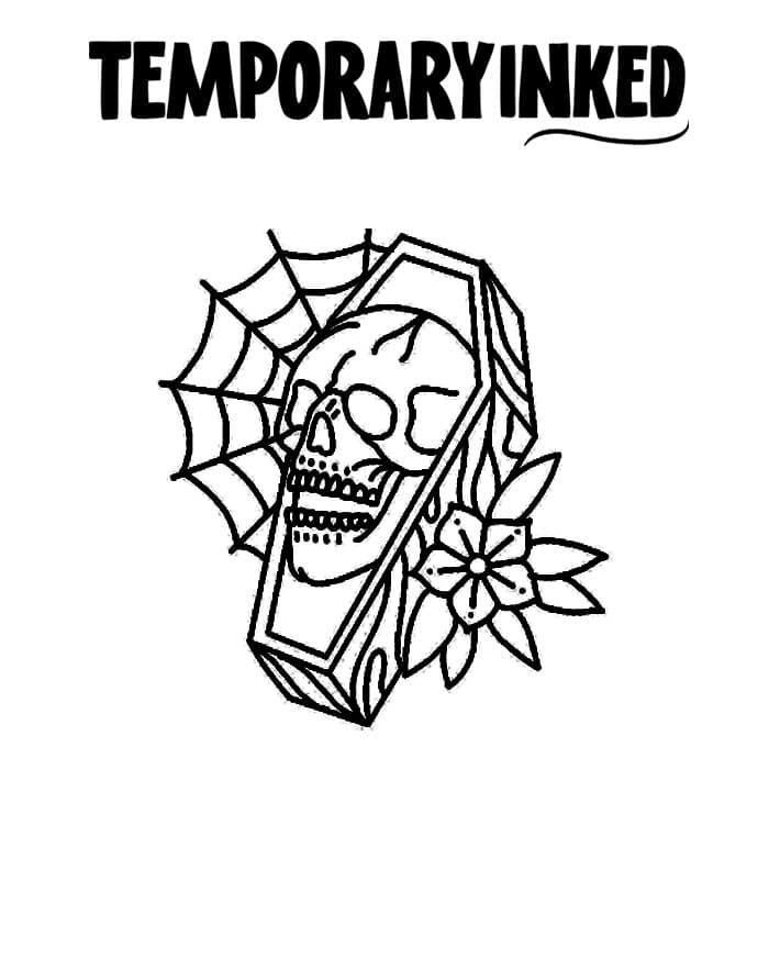 Cobweb & Coffin Tattoo
