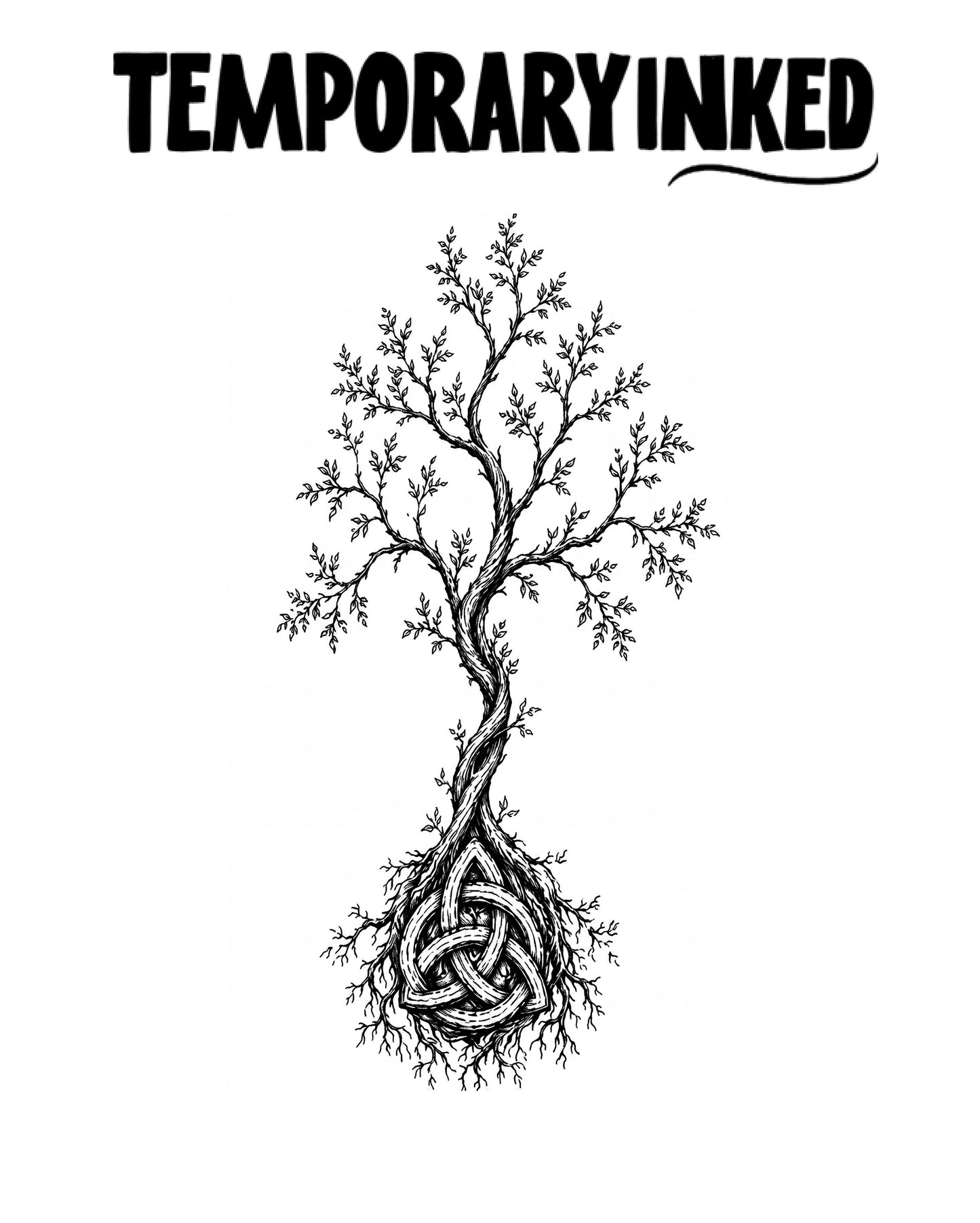 Coiled Trinity Tree Tattoo