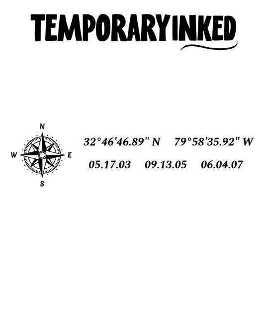 Compass Coordinates Tattoo
