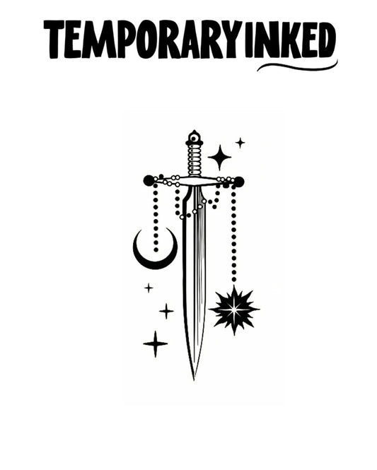 Cosmic Sword Small Tattoo