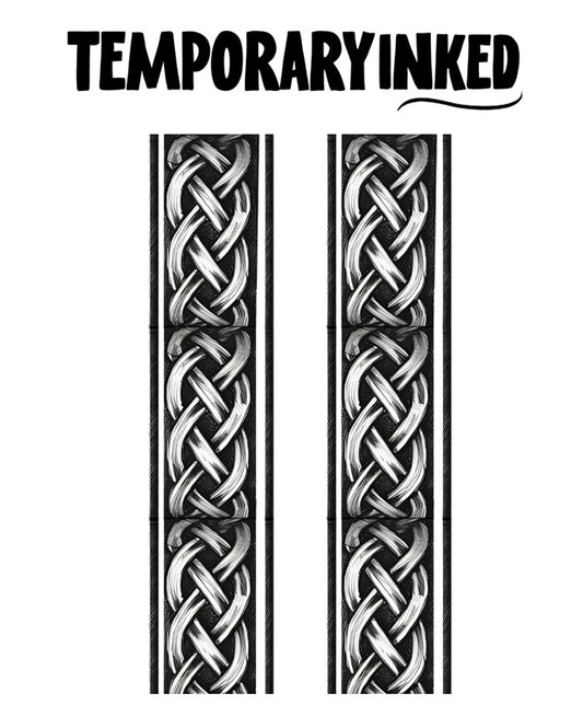 2x Crossed Forearm Armband Tattoos