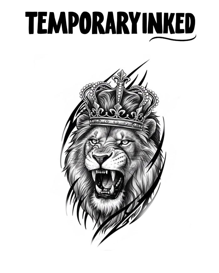 Crowned Lion King Tattoo