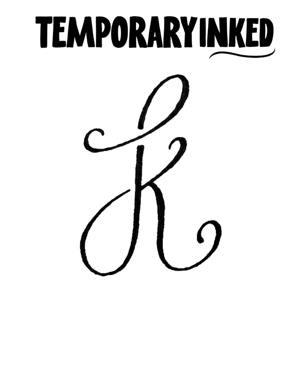Cursive K Tattoo