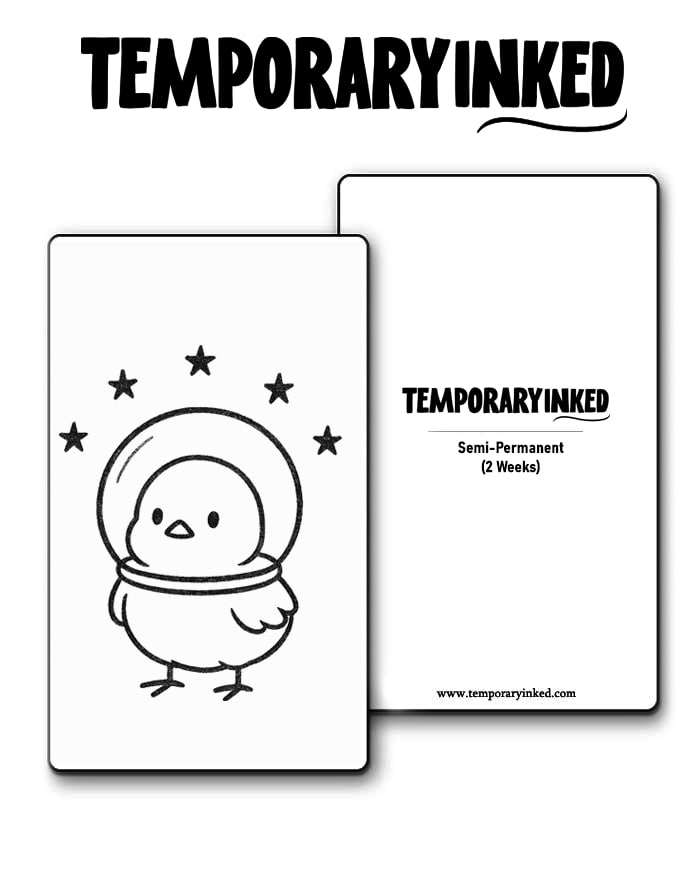 Cute Chookstronaut Tattoo