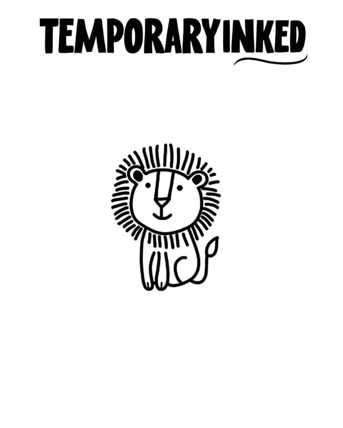 Cute Little Lion Tattoo