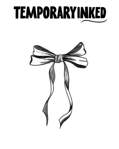 Cute Ribbon Medium Tattoo