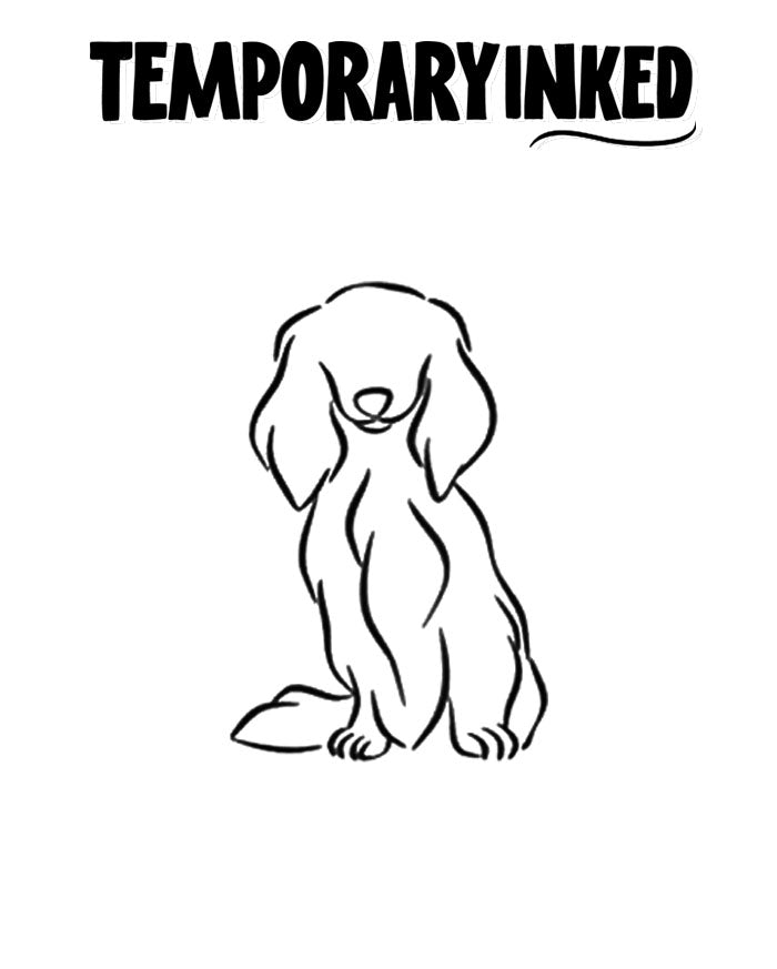 Dachshund Minimal Line Tattoo