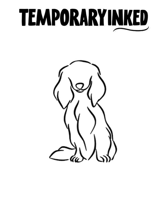 Dachshund Minimal Line Tattoo