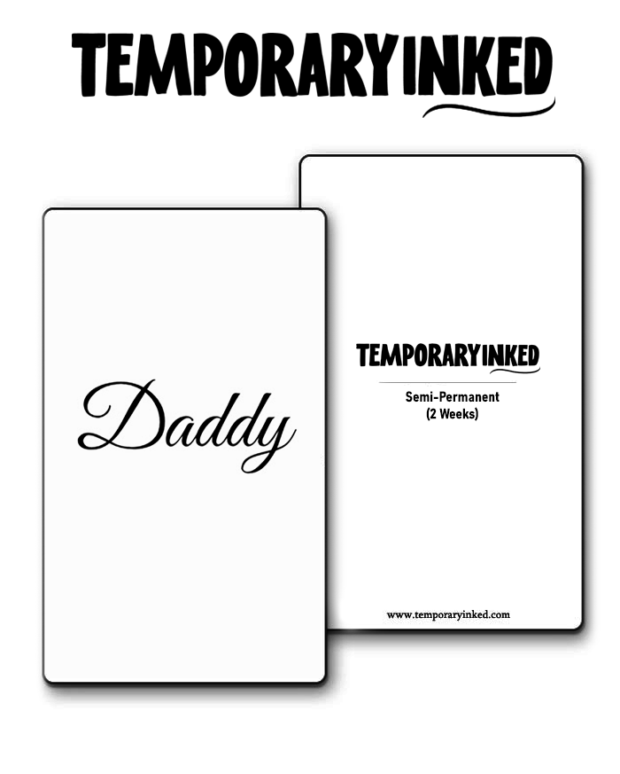 Daddy Text Tattoo