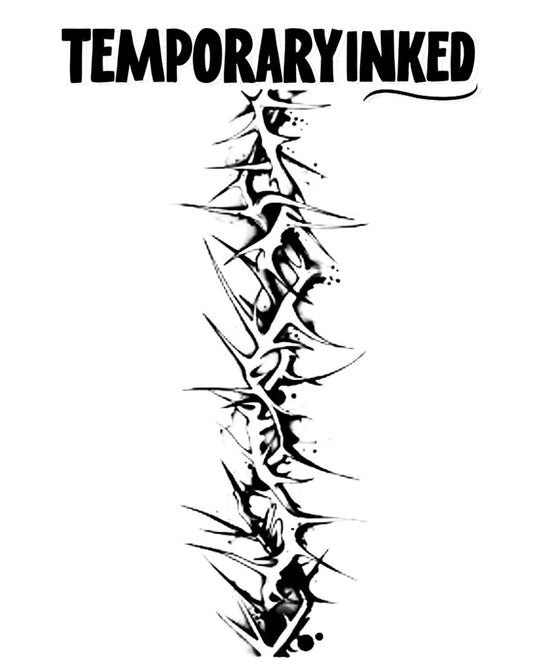Dark Abstract Spine Tattoo
