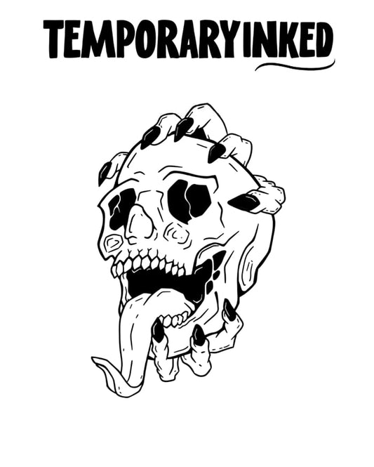 Demon Grip Skull Tattoo