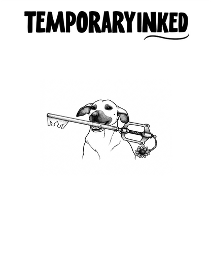 Dog And Key Tattoo