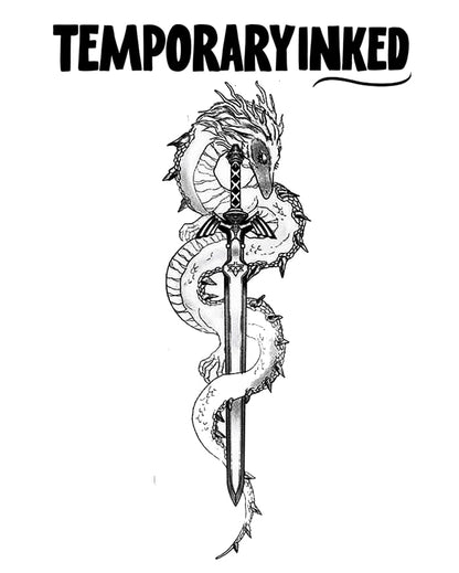 Dragon Blades XL Tattoo