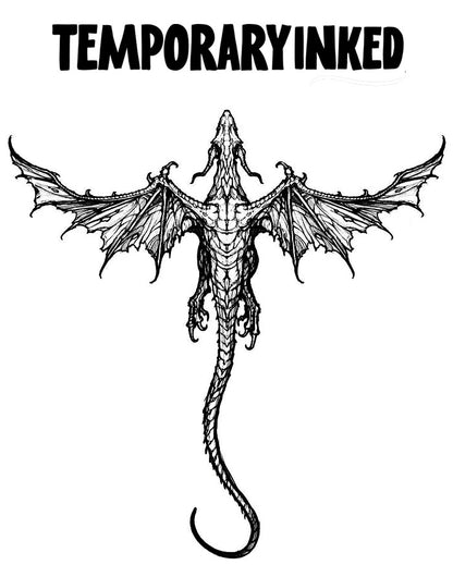 Dragon Sternum XL Tattoo