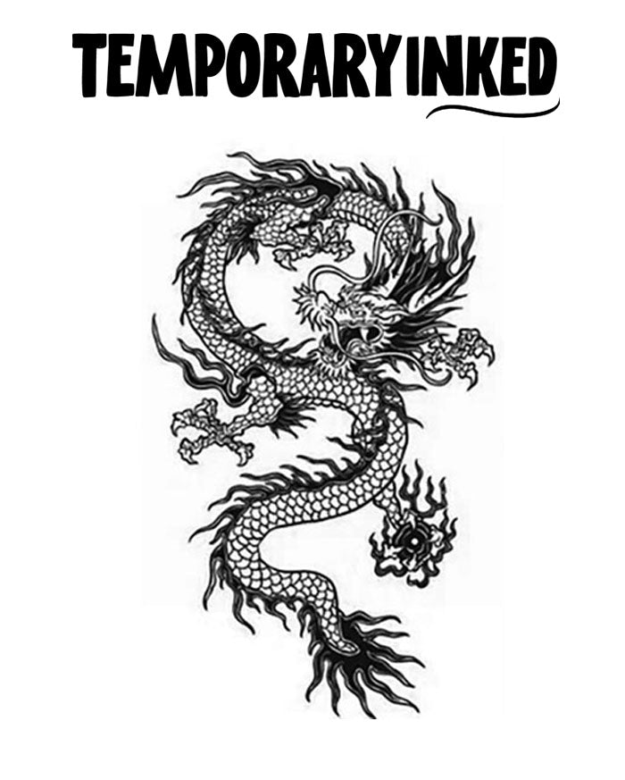 Dragon's Dance Large Tattoo