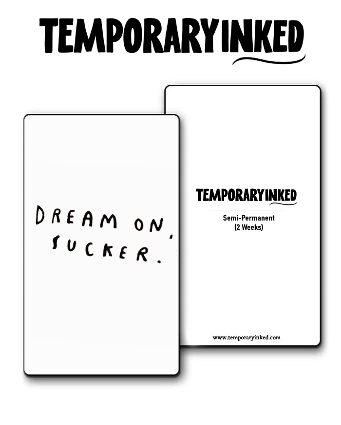 Dream On Sucker Tattoo