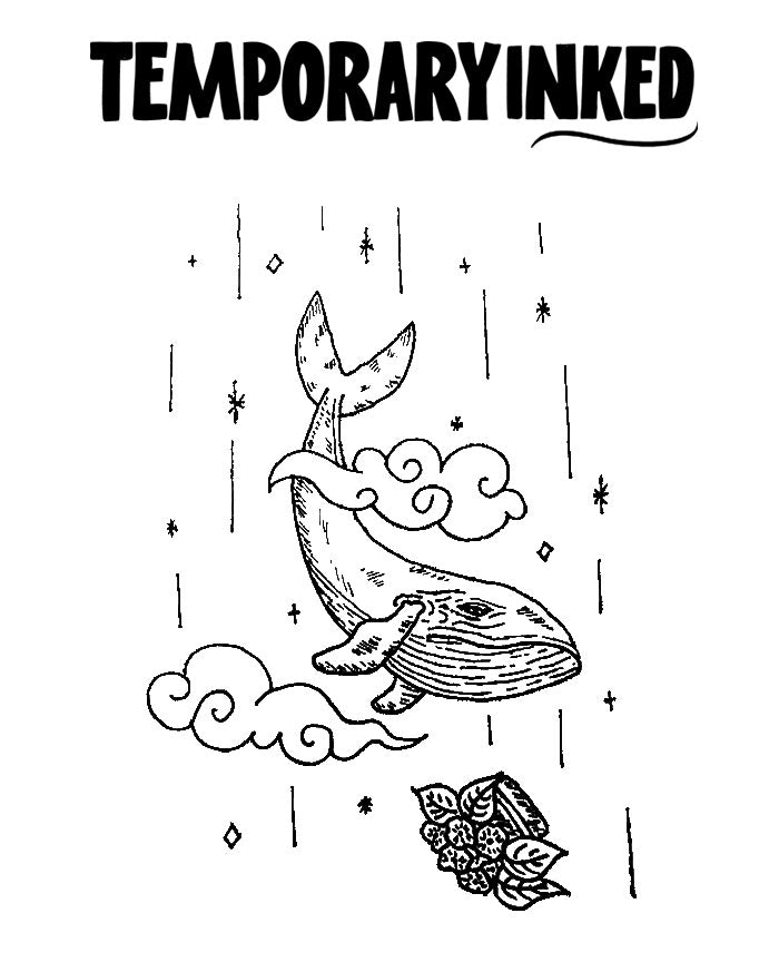 Dreamy Whale Tattoo