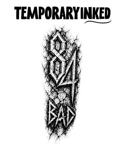 Eighty Four Bad Font Tattoo