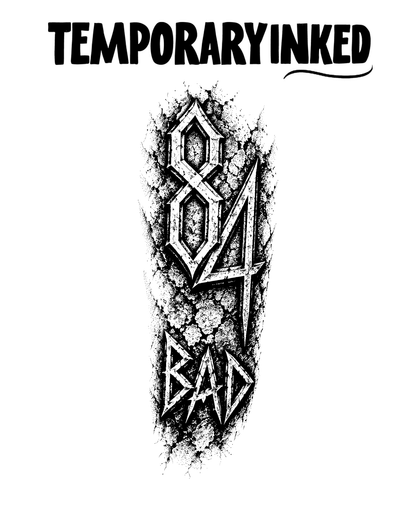 Eighty Four Bad Font Tattoo
