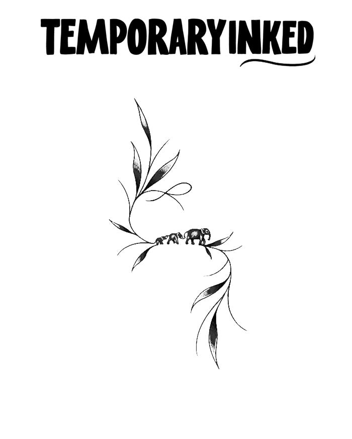 Elephant Vine Waltz Tattoo