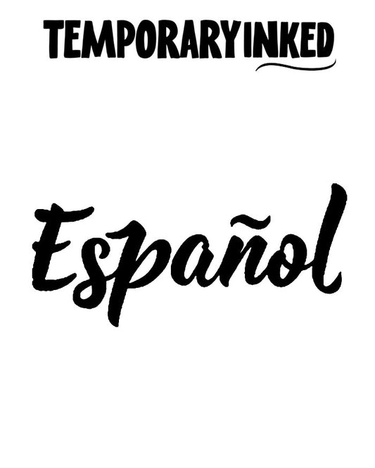 Espanol Text Tattoo