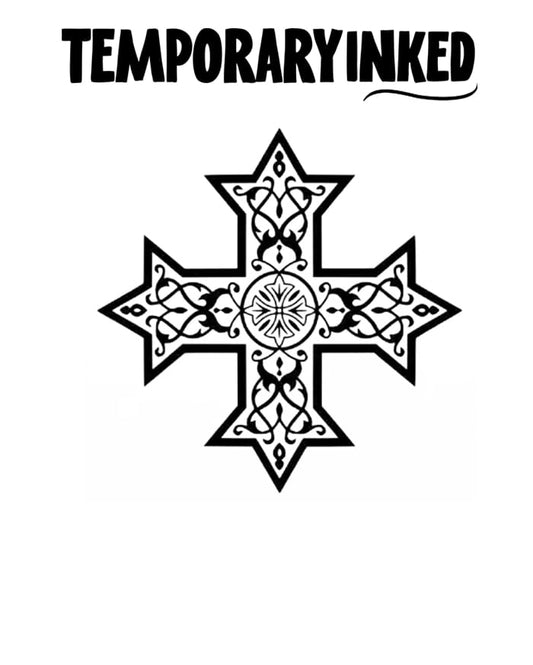 Eternal Weave Cross Large Tattoo