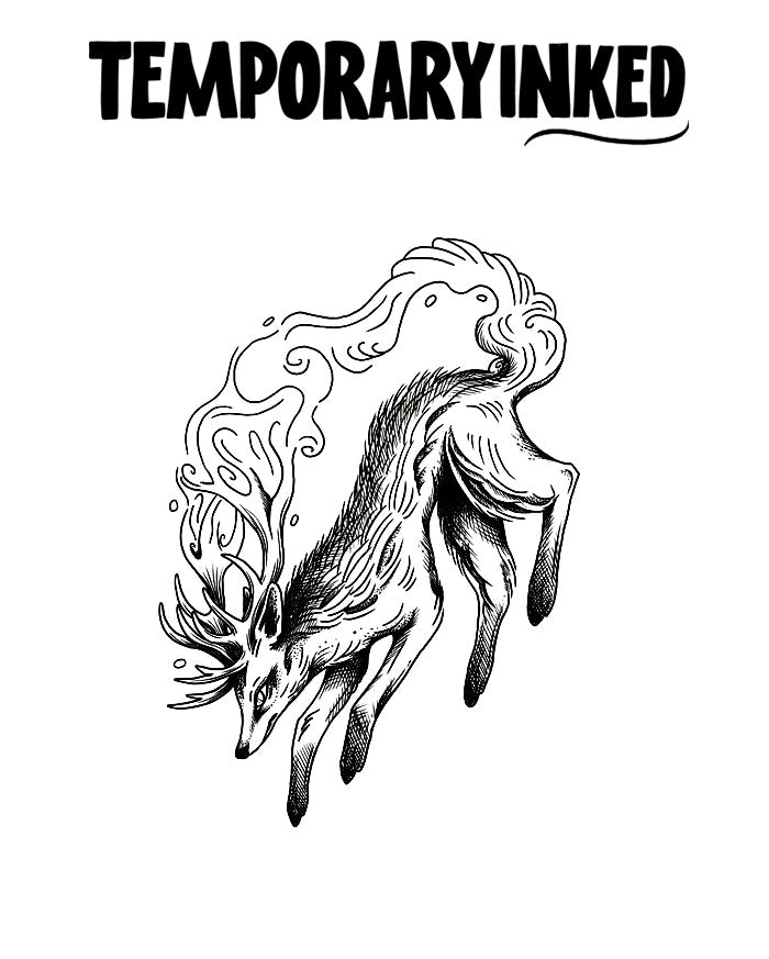 Ethereal Deer Tattoo