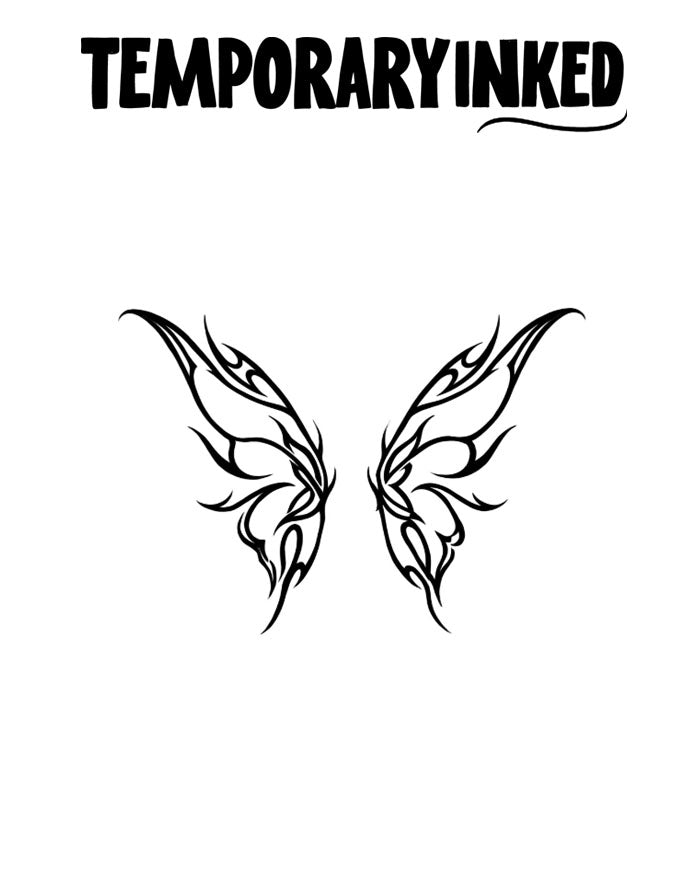 Ethereal Wings Small Tattoo
