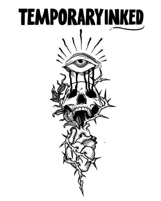 Eyes Skull Heart Tattoo