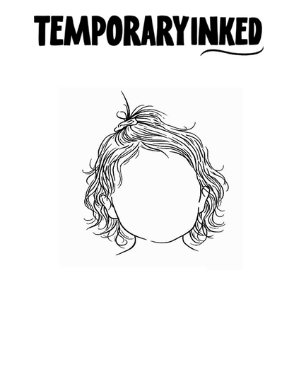 Faceless Top Knot Child Tattoo