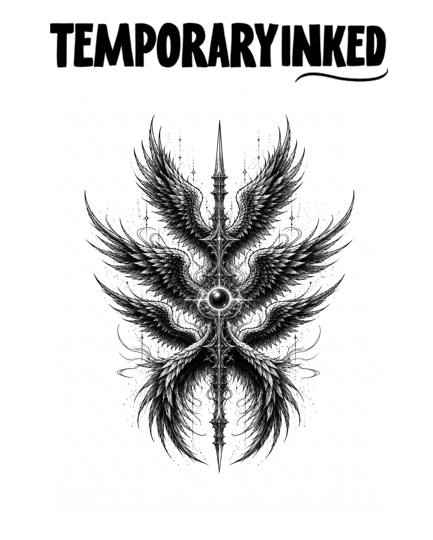 Feathered Symmetry Tattoo