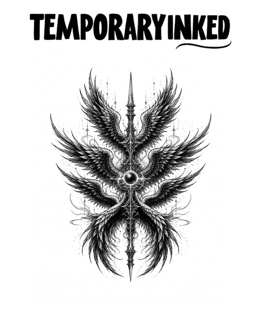 Feathered Symmetry Tattoo