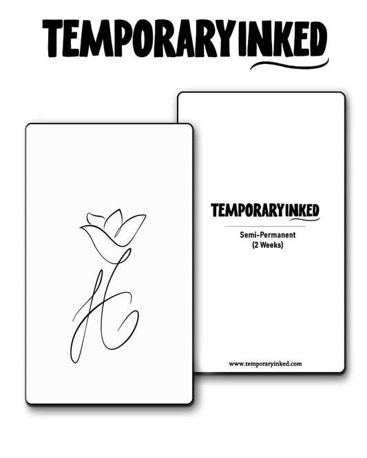 Fine Line Helen Flower Tattoo