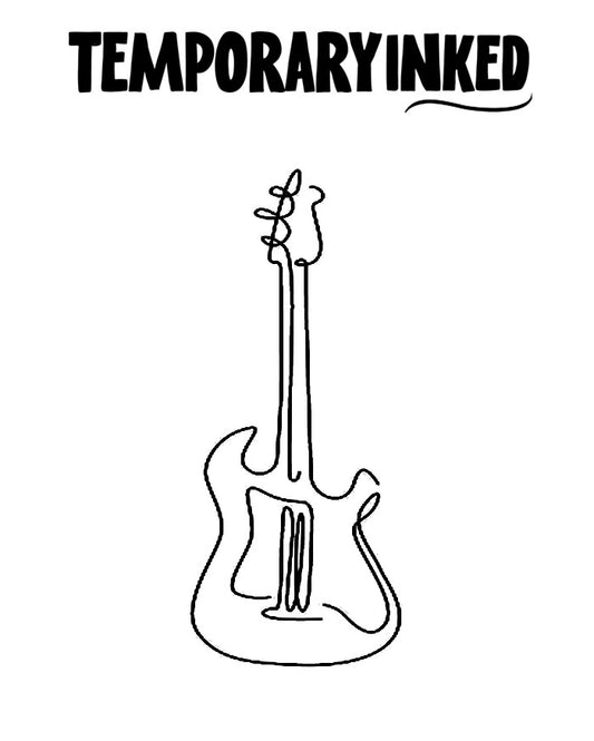 Fine Line Guitar Tattoo