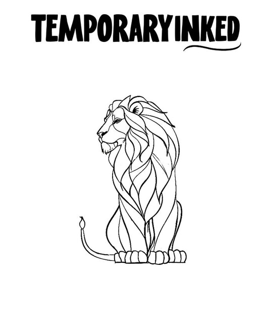 Fine Line Lion Tattoo