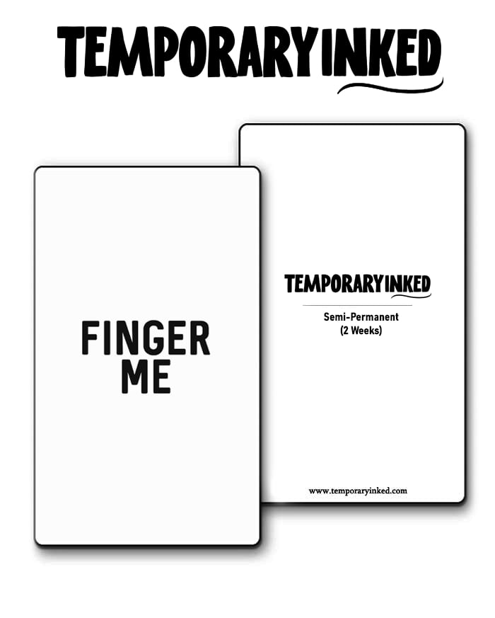 Finger Me Text Tattoo