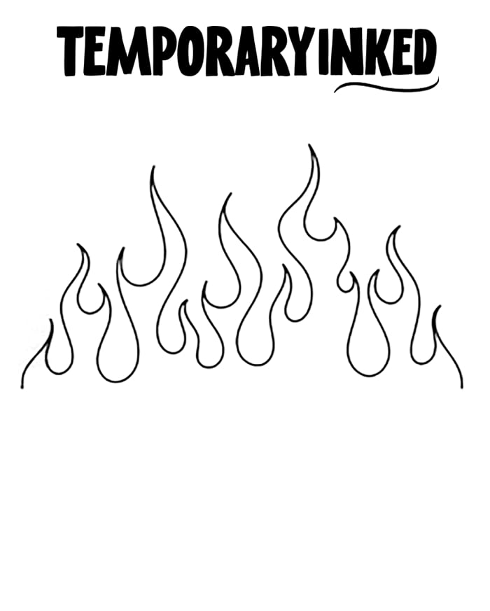 Flame Handwrap Minimal Tattoo