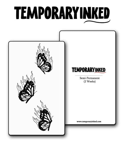 Flaming Butterflies Tattoo