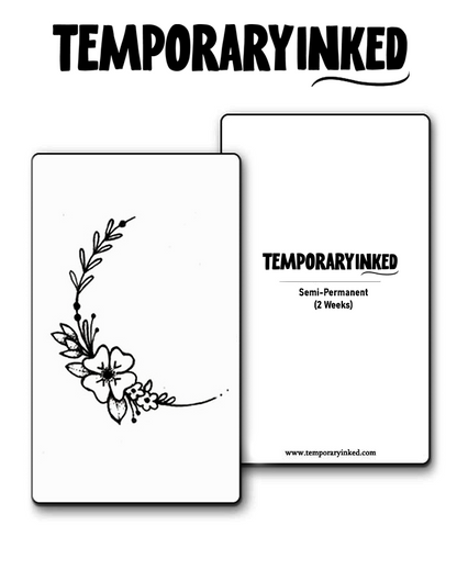 Floral Ear Piece Tattoo