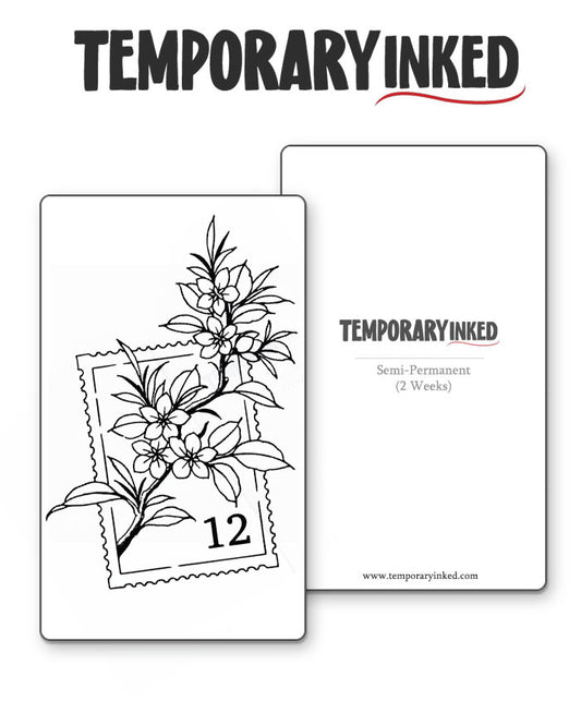 Floral Postmark Tattoo