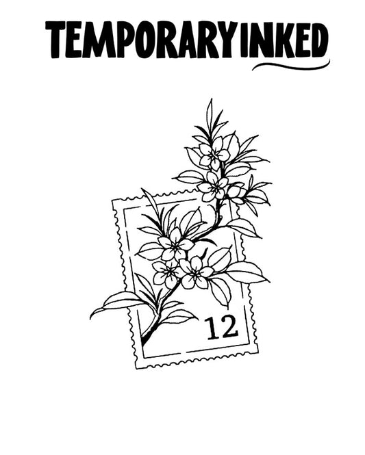 Floral Postmark Tattoo