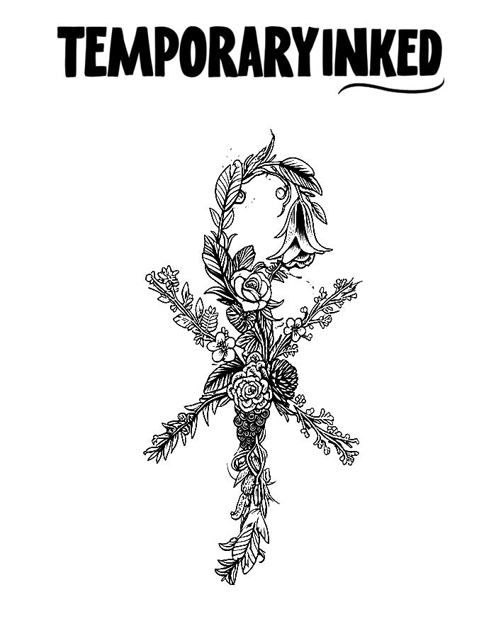 Floral Reign XL Tattoo