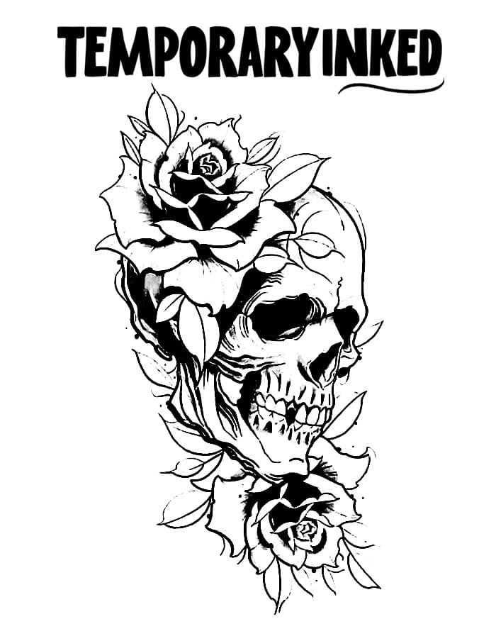 Floral Skull Tattoo