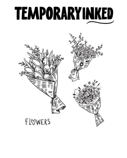 Minimal Flowers Pack Tattoo